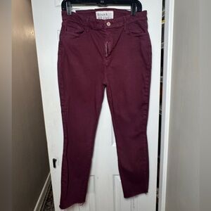 Frank & Eileen Deep Red Ankle Jeans